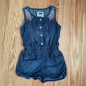 Levi's Blue Denim Romper 4T